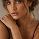 ANVIRA Gold Paperclip Chain Bracelet — view 2