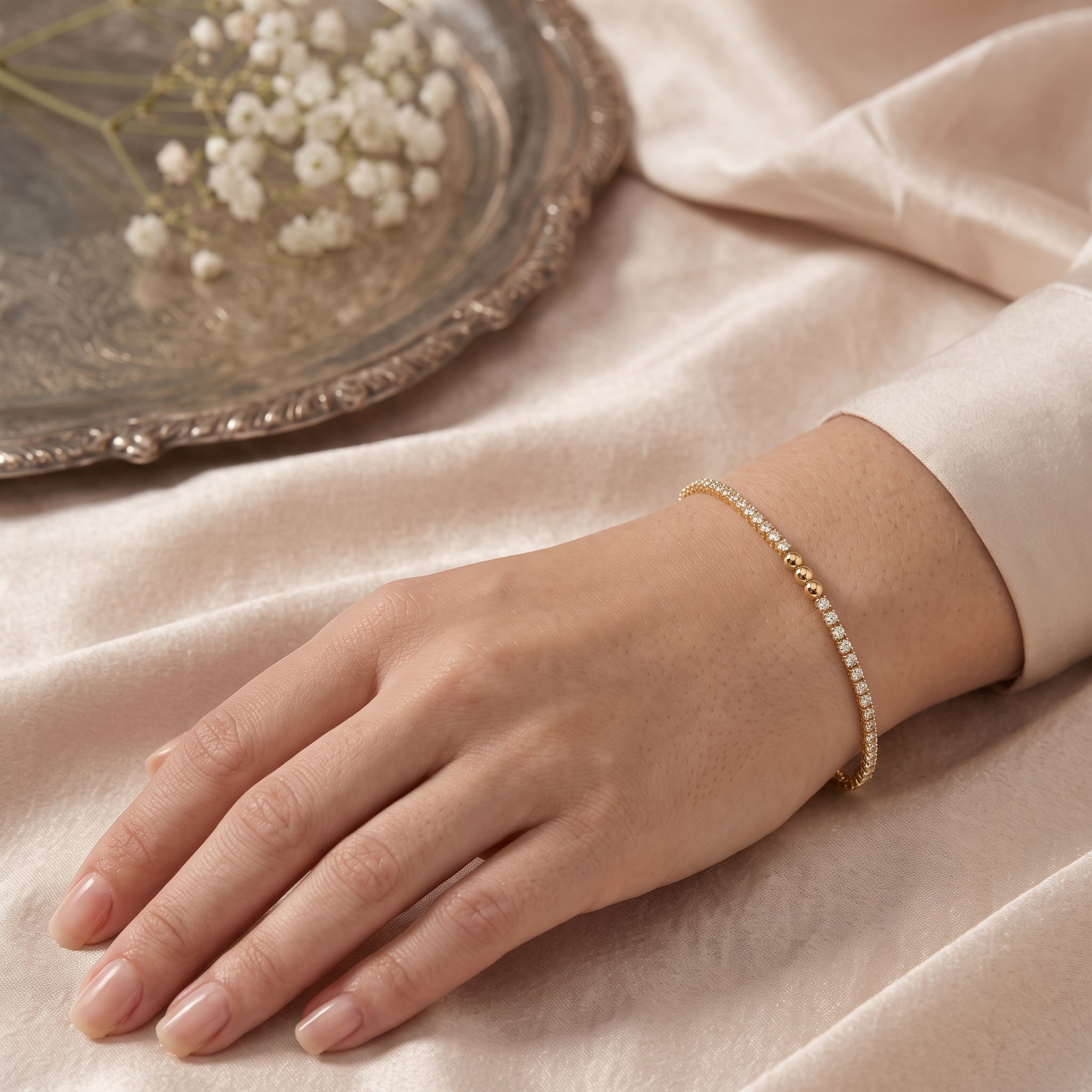 ANVIRA Gold CZ Tennis Bracelet — view 5