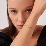ANVIRA Gold Pavé Buckle Bracelet — view 3