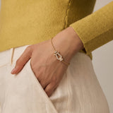 ANVIRA Gold Pavé Buckle Bracelet — view 4