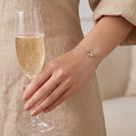 ANVIRA Gold Pavé Buckle Bracelet — view 5
