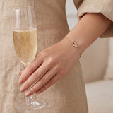 ANVIRA Gold Pavé Buckle Bracelet — view 5