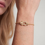 ANVIRA Gold Pavé Buckle Bracelet — view 2