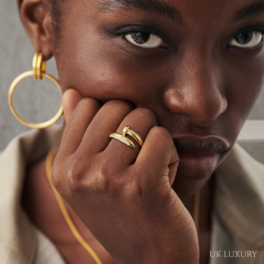 ANVIRA Gold Nail Ring — view 2