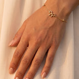 ANVIRA Gold Bow Charm Bracelet — view 2