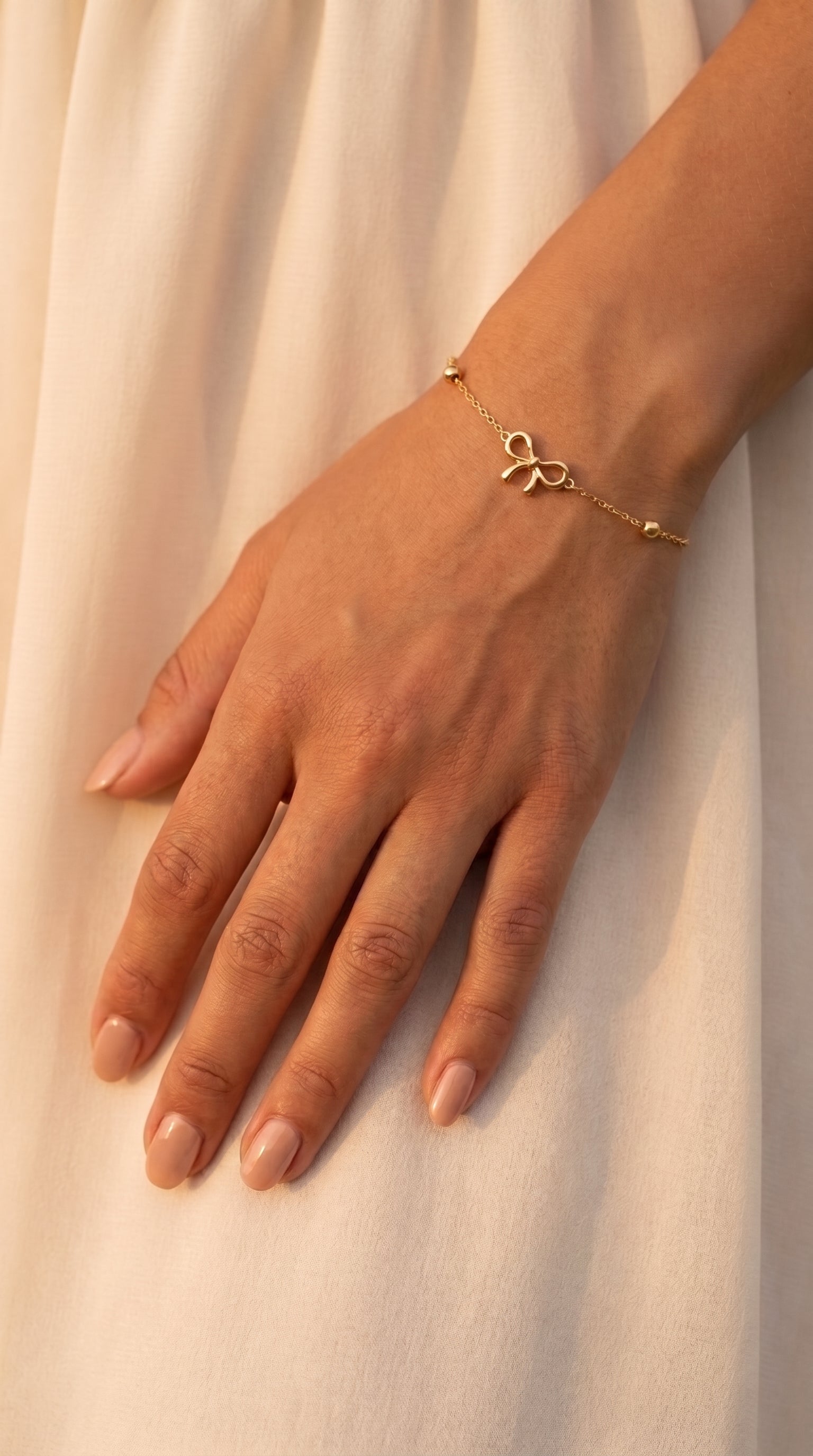 ANVIRA Gold Bow Charm Bracelet — view 2