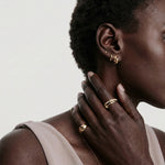 ANVIRA Two-Tone Pavé Knot Ring — view 2