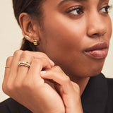 ANVIRA Two-Tone Pavé Knot Ring — view 6
