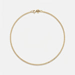 ANVIRA Gold Curb Chain Necklace in 18K gold plated 925 sterling silver