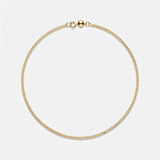 ANVIRA Gold Curb Chain Necklace in 18K gold plated 925 sterling silver