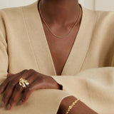 ANVIRA Gold Curb Chain Necklace — view 3