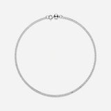 ANVIRA Silver Curb Chain Necklace in 925 sterling silver