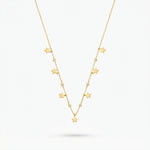 ANVIRA Gold Star Charm Necklace in 18K gold plated 925 sterling silver