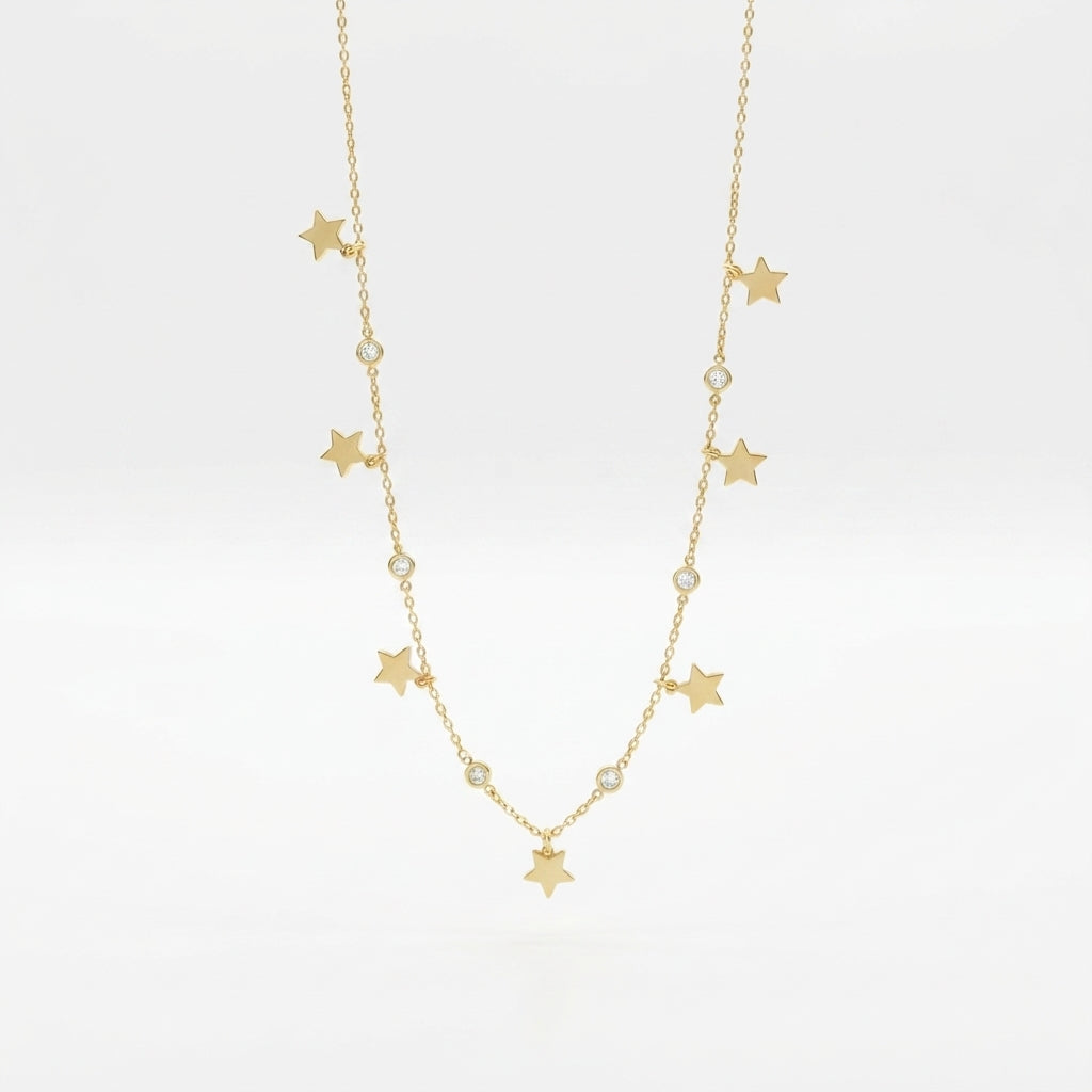 ANVIRA Gold Star Charm Necklace — view 2