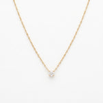 ANVIRA Gold Prong-Set Solitaire Necklace in 18K gold plated 925 sterling silver