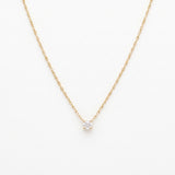 ANVIRA Gold Prong-Set Solitaire Necklace in 18K gold plated 925 sterling silver