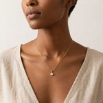 ANVIRA Gold Solitaire Pendant Necklace — view 3
