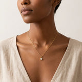 ANVIRA Gold Solitaire Pendant Necklace — view 3