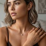 ANVIRA Silver Solitaire Pendant Necklace — view 4