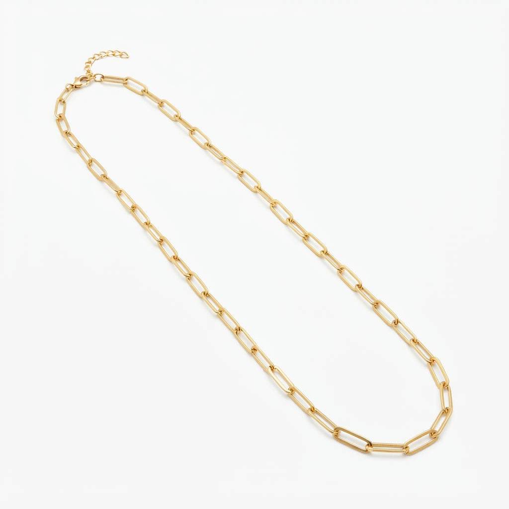 ANVIRA Gold Paperclip Chain Necklace — view 2