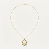 ANVIRA Two-Tone Circle Pendant Necklace — view 2