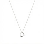 ANVIRA Silver Open Heart Necklace in 925 sterling silver
