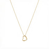 ANVIRA Gold Open Heart Necklace in 18K gold plated 925 sterling silver