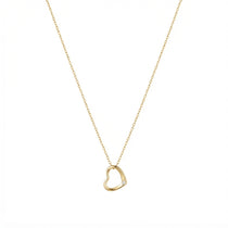 ANVIRA Gold Open Heart Necklace in 18K gold plated 925 sterling silver