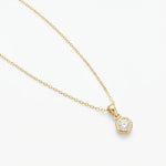 ANVIRA Gold Solitaire Pendant Necklace — view 2