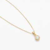 ANVIRA Gold Solitaire Pendant Necklace — view 2
