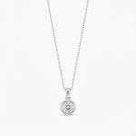 ANVIRA Silver Solitaire Pendant Necklace — view 2