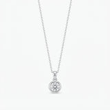 ANVIRA Silver Solitaire Pendant Necklace — view 2