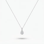 ANVIRA Silver Solitaire Pendant Necklace in 925 sterling silver