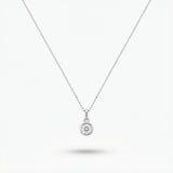 ANVIRA Silver Solitaire Pendant Necklace in 925 sterling silver