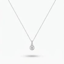 ANVIRA Silver Solitaire Pendant Necklace in 925 sterling silver