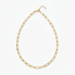 ANVIRA Gold Paperclip Chain Necklace in 18K gold plated 925 sterling silver