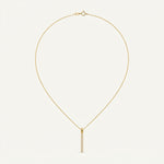 ANVIRA Gold Pavé Bar Pendant Necklace — view 6