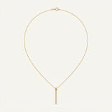ANVIRA Gold Pavé Bar Pendant Necklace — view 6