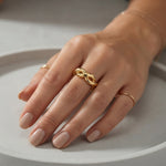 ANVIRA Gold Woven Band Ring — view 6