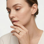 ANVIRA Two-Tone Pavé Knot Ring — view 3