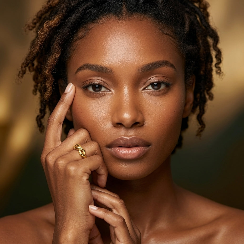 ANVIRA Gold Woven Band Ring — view 7