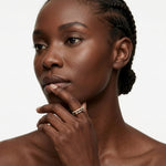 ANVIRA Two-Tone Pavé Knot Ring — view 9