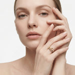 ANVIRA Two-Tone Pavé Knot Ring — view 10