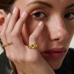 ANVIRA Gold Woven Band Ring — view 4