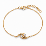 ANVIRA Gold Wave Bracelet in 18K gold plated 925 sterling silver